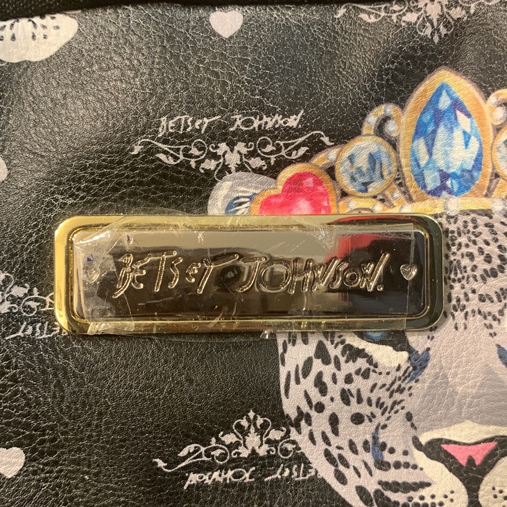 Betsey Johnson Jewel Crown Jaguar Studded Backpack - Picture 2 of 5